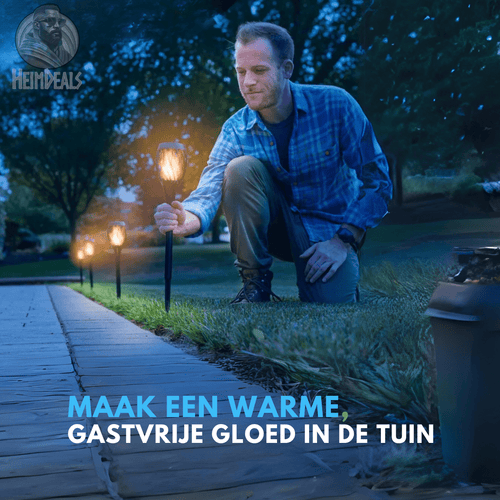GalacticGlow™ Solar Tuinfakkel – Betoverende Tuinverlichting voor Buiten - MIVANDO