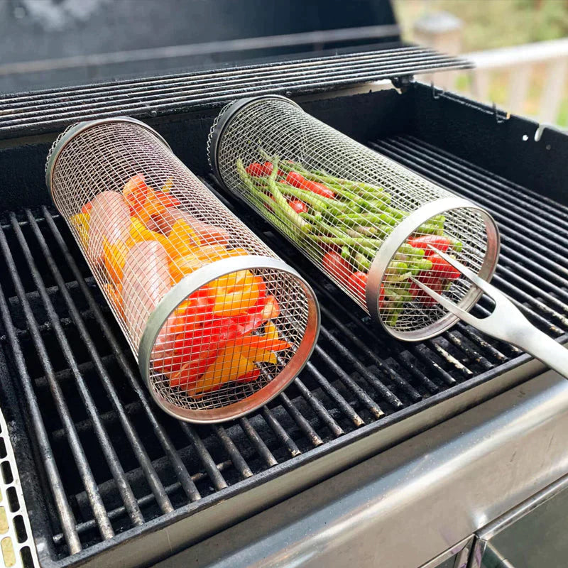 HeimGrill Pro Duo: Dé Grilmand voor Perfect Gegrilde BBQ Groenten - HeimDeals.be