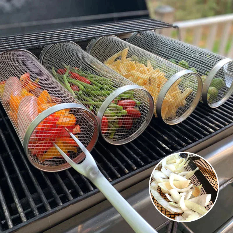 HeimGrill Pro Duo: Dé Grilmand voor Perfect Gegrilde BBQ Groenten