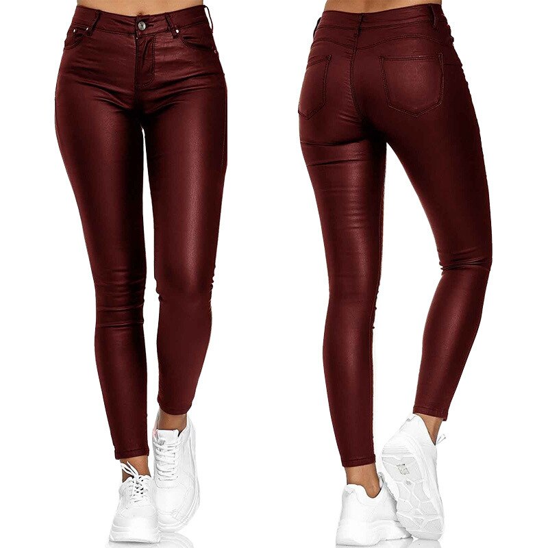 HeimElegance™ | Luxe Leren Stretch Broek - HeimDeals.be Broeken