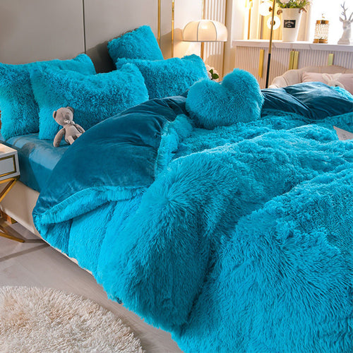 HeimDream Luxe Ensemble™ | Complete 5-delige Fleece Beddenset + Bonus Hartkussen - HeimDeals.be