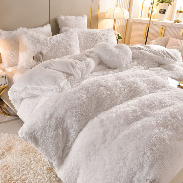 HeimDream Luxe Ensemble™ | Complete 5-delige Fleece Beddenset + Bonus Hartkussen