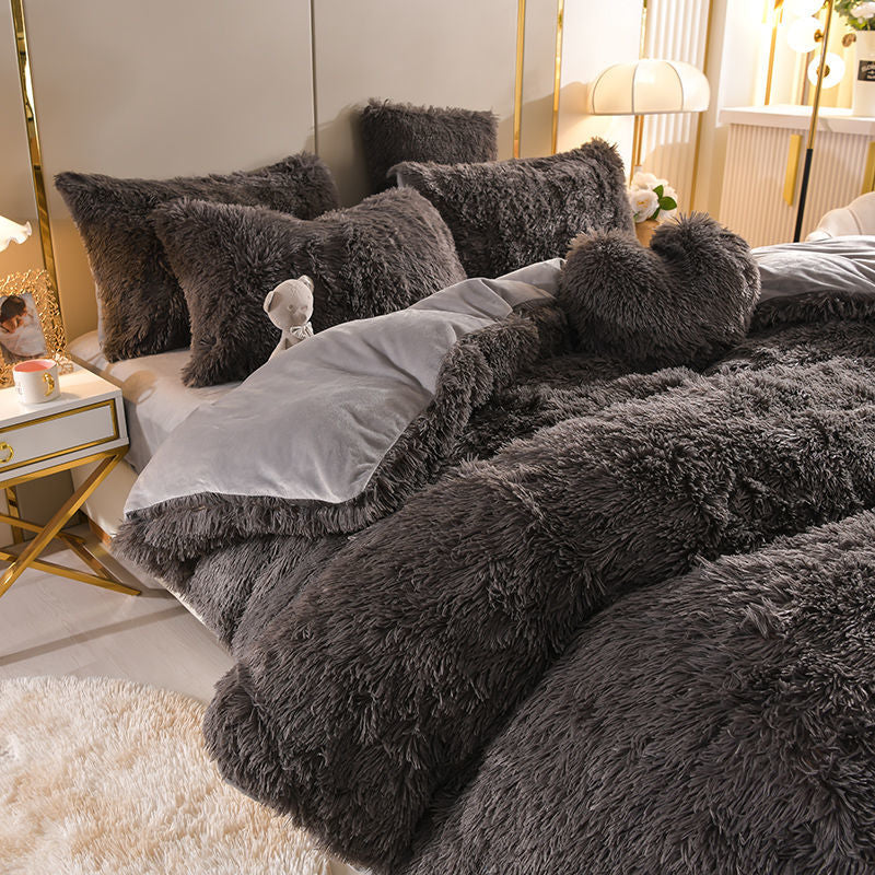 HeimDream Luxe Ensemble™ | Complete 5-delige Fleece Beddenset + Bonus Hartkussen - HeimDeals.be