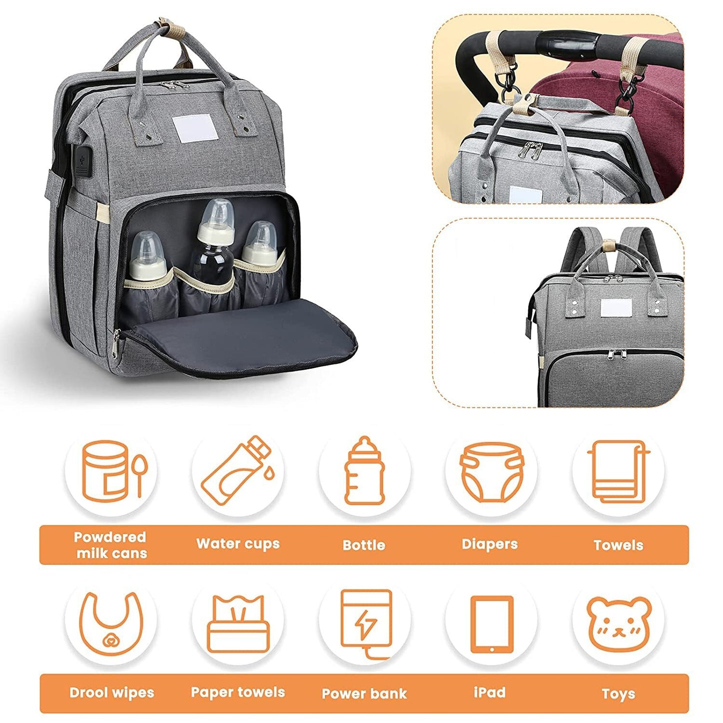 HeimMama Voyager Bag™ - De Alles-in-1 Luiertas - HeimDeals.be 0