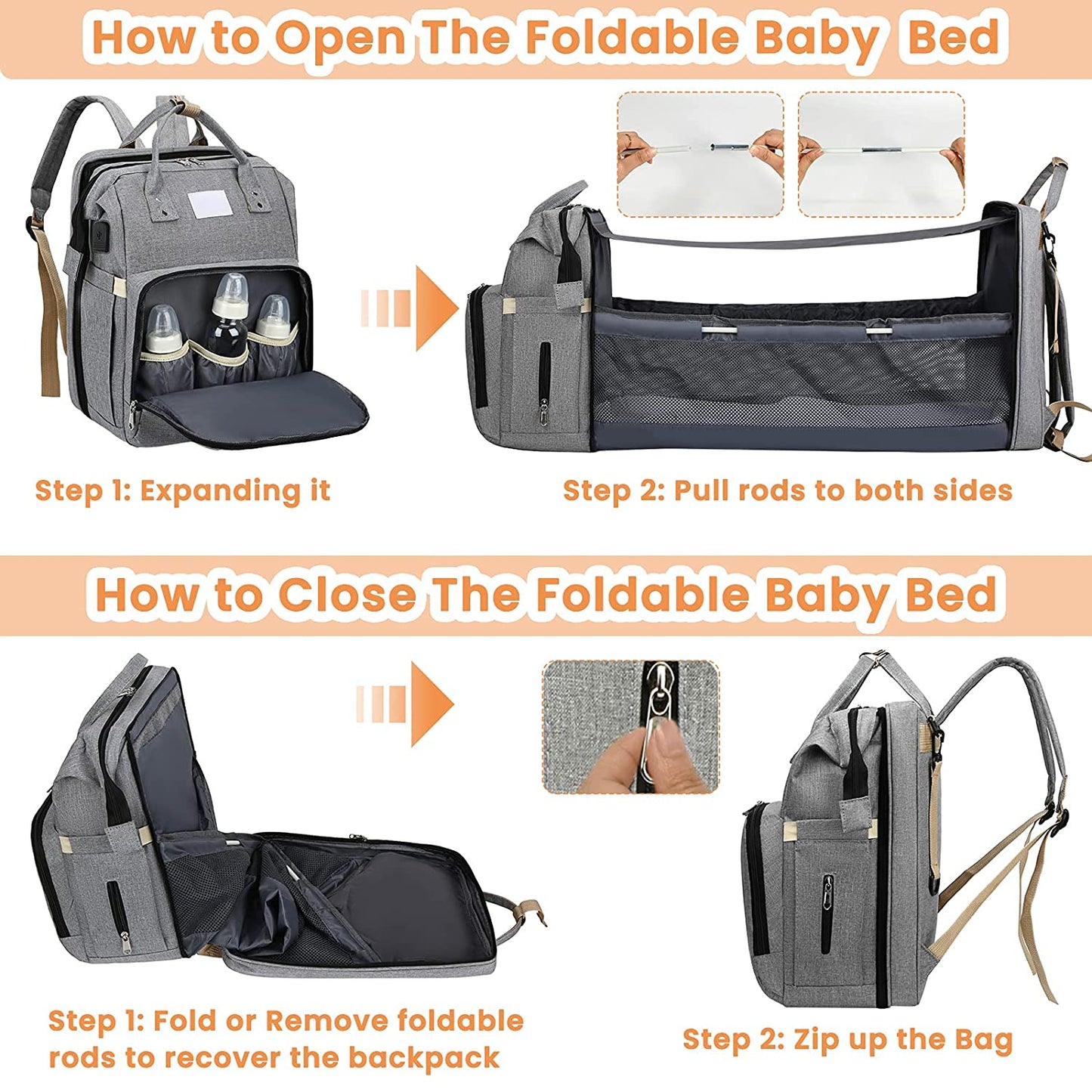 HeimMama Voyager Bag™ - De Alles-in-1 Luiertas - HeimDeals.be 0