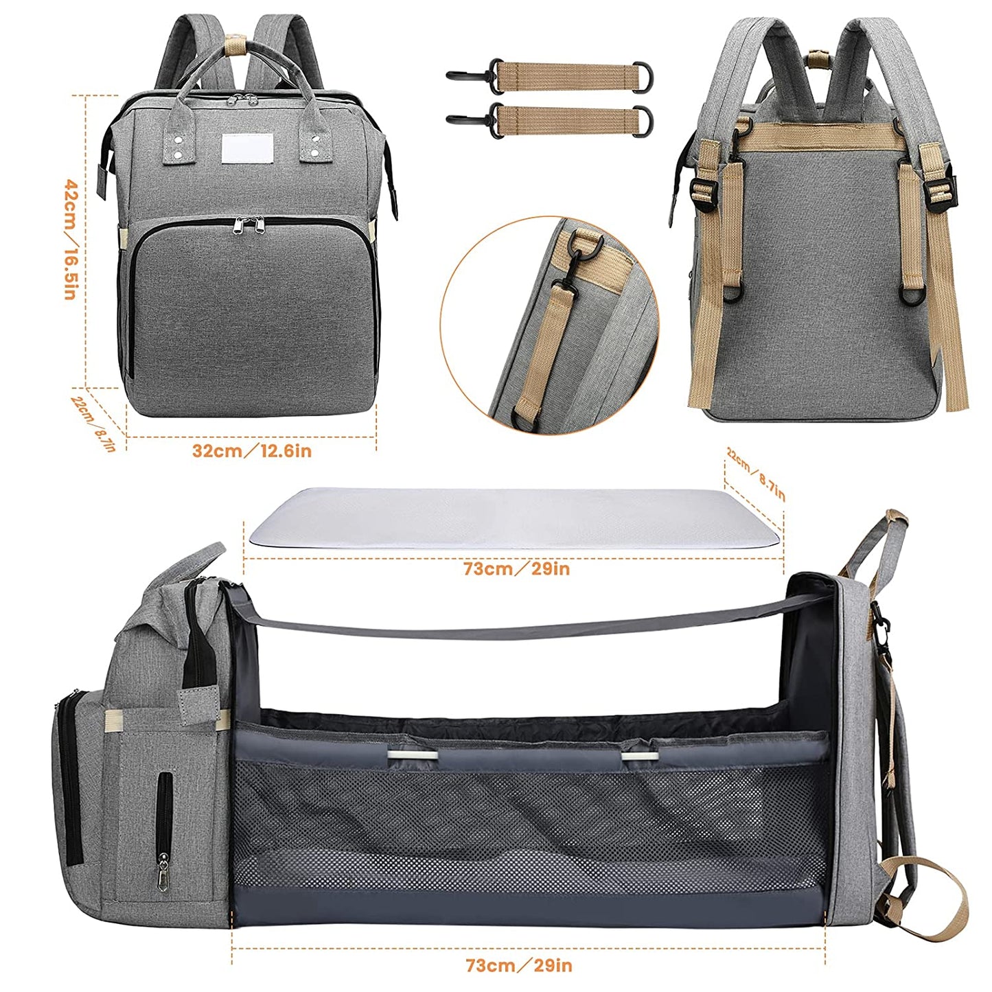 HeimMama Voyager Bag™ - De Alles-in-1 Luiertas - HeimDeals.be 0