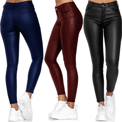 HeimElegance™ | Luxe Leren Stretch Broek - HeimDeals.be Broeken